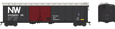 Bowser 50 Double-Door Boxcar - Ready to Run Norfolk & Western #286901 (black, Boxcar Red Doors, NW Logo)