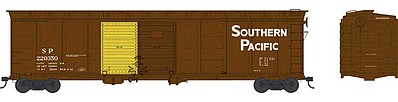 Bowser 50 Double-Door Boxcar - Ready to Run Southern Pacific #220350 (Boxcar Red, yellow Door)