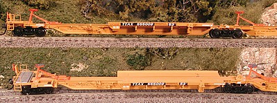 Bowser Trinity RAF53C 3-Unit Spine Car Set TTX TTAX #555018 HO Scale Model Train Freight Car #41582