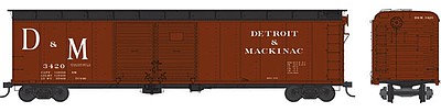 Bowser X32 Boxcar Detroit & Mackinac #3430 HO Scale Model Train Freight Car #41620