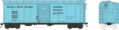 Bowser 40 Boxcar Arcade & Attica RR #517 HO Scale Model Train Freight Car #41761
