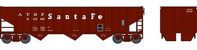 Bowser 70 Ton Hopper 14 panel ATSF #80309 HO Scale Model Train Freight Car #41843