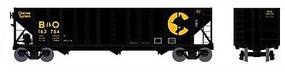Bowser 100-Ton 3-Bay Open Hopper Chessie System B&O #163589