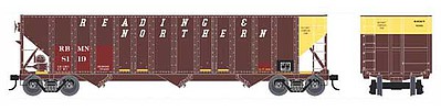Bowser 100-Ton 3-Bay Open Hopper Reading & Northern #8142 HO Scale Model Train Freight Car #42199