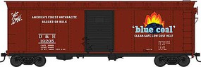 Bowser 40' Steel Side Boxcar Blue Coal #19208 HO Scale Model Train Freight Car #42833