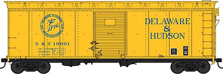 Bowser 40 Steel Side Boxcar Delaware & Hudson #19685 HO Scale Model Train Freight Car #42847