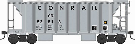 Bowser 70 ton 2 Bay Ballast Hopper Car Conrail #53818 HO Scale Model Train Freight Car #43098