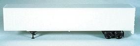 Bowser 53' Plate Wall Highway Trailer Kit Undecorated HO Scale Model Train Freight Car #55560