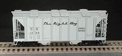 Bowser 70-Ton 2-Bay Covered Hopper Kit Central of Georgia HO Scale Model Train Freight Car #56450