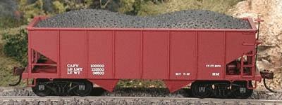 Bowser GLa 2-Bay 55-Ton Hopper Dim Data Red (D) HO Scale Model Train Freight Car #56694