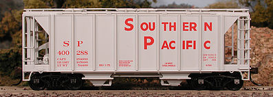 Bowser 70-Ton 2-Bay Closed-Side Covered Hopper Kit SP HO Scale Model Train Freight Car #56871