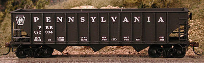 Bowser 70-Ton 12-Panel 3-Bay Hopper Kit Pennsylvania Railroad HO Scale Model Train Freight Car #56882