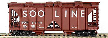 Bowser 70-Ton 2-Bay Covered Hopper Kit Soo Line #8933 HO Scale Model Train Freight Car #56903