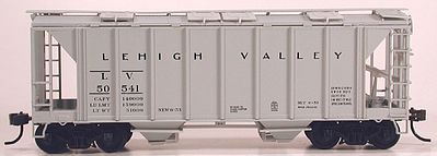 Bowser 70-Ton 2-Bay Covered Hopper Lehigh Valley #50512 HO Scale Model Train Freight Car #56979