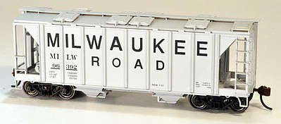 Bowser 70-Ton Covered Hopper Milwaukee Road #96392 HO Scale Model Train Freight Car Kit #60099