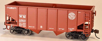 Bowser 55-Ton Fishbelly 2-Bay Hopper WM #13418 HO Scale Model Train Freight Car Kit #60115