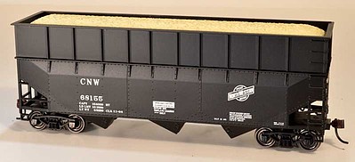 Bowser 70-Ton Offset Wood Chip Hopper C&NW #68155 HO Scale Model Train Freight Car Kit #60204