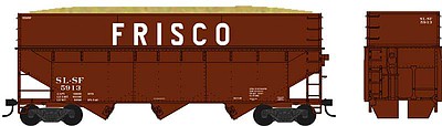 Bowser 70-Ton Offset Wood Chip Hopper SLSF #5934 HO Scale Model Train Freight Car Kit #60215
