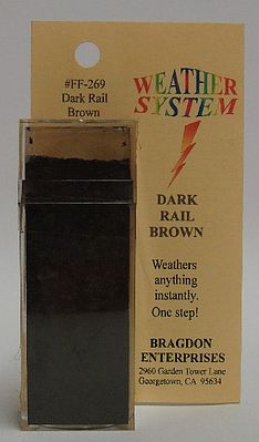 Brag 2oz. Large Weathering Color Dark Rail Brown Hobby and Model Paint Supply #269