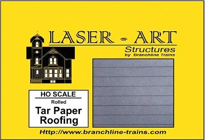 Branchline Rolled Tar Paper Laser Art Sheet pkg(2) HO Scale Model Railroad Building Accessory #906