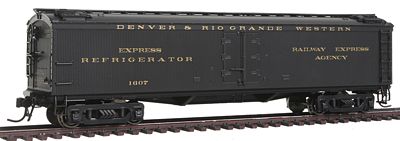 Broadway 536 Wood Express Reefer Denver & Rio Grande Western HO Scale Model Train Freight Car #1827