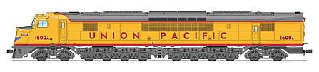 Broadway Baldwin Centipede A-A units UP #998, 999 DCC HO Scale Model Train Diesel Locomotive #2548