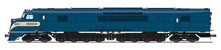 Broadway Baldwin Centipede AA Demonstrator 6000A-6000B DCC HO Scale Model Train Diesel Locomotive #2549