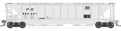 Broadway H32 5-Bay Covered Hopper Penn Central Set A N Scale Model Train Freight Car #3174