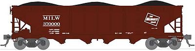 Broadway ARA/AAR 70-Ton 4-Bay Hopper Milwaukee Road Set C (6) N Scale Model Train Freight Car #3188