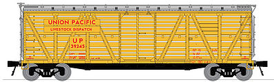 Broadway K7 Stock Car Union Pacific with sound N Scale Model Train Freight Car #3362