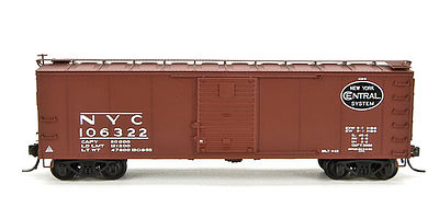 Broadway Steel Boxcar New York Central Gothic (4) N Scale Model Train Freight Car Set #3402