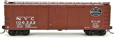 Broadway Steel Boxcar New York Central Gothic Lettering #105065 N Scale Model Train Freight Car #3411