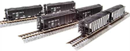 Broadway N&W H2a Hopper Baltimore and Ohio lettering 6 pack E N Scale Model Train Freight Car Set #3651