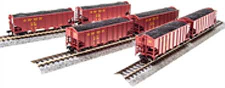 Broadway N H2a 3-Bay Hopper, UP/Red/Yellow Lettering B (6)