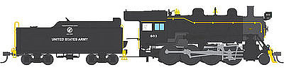 Broadway 2-8-0 with Sound US Army #603 HO Scale Model Train Steam Locomotive #4325
