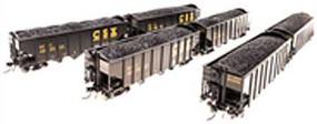 Broadway 3-Bay Hopper CSX Clack and Yellow (6) HO Scale Model Train Freight Car Set #5629