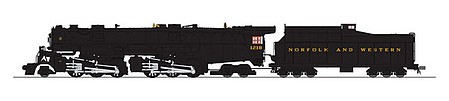 Broadway Norfolk & Western Class A 2-6-6-4 #1218 DCC HO Scale Model Train Steam Locomotive #5989