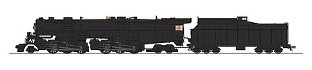 Broadway Norfolk & Western Class A 2-6-6-4 Unlettered DCC HO Scale Model Train Steam Locomotive #5994