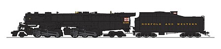 Broadway Norfolk & Western Class A 2-6-6-4 #1239 DCC HO Scale Model Train Steam Locomotive #5995