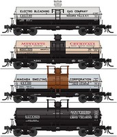 Broadway 6,000 gallon Tank Veriety Set C 4 pack HO Scale Model Train Freight Car Set #6176