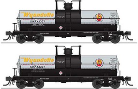 Broadway 6,000 gallon Tank Car Wyandotte Chemicals 2 pack HO Scale Model Train Freight Car #6469