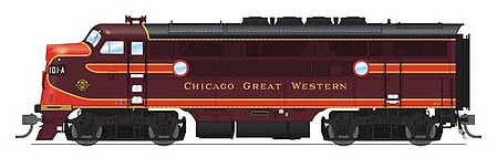 Broadway EMD F3 A/B set Chicago Great Western #101A/101B HO Scale Model Train Diesel Locomotive #6652