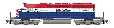 Broadway EMD SD40-2 BC Rail #741 DCC and Sound HO Scale Model Train Diesel Locomotive #6777