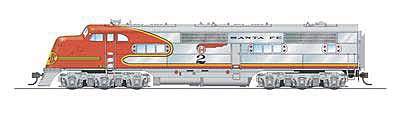 Broadway ATSF E1 A-unit #4L 1940 Version DCC and Sound HO Scale Model Train Diesel Locomotive #6891