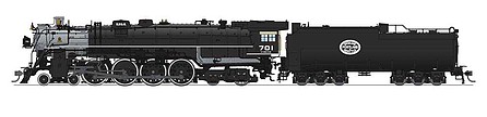 Broadway Class E-1 4-8-4 Brass Hybrid SP&S #701 as delivered N Scale Model Train Steam Locomotive #6967