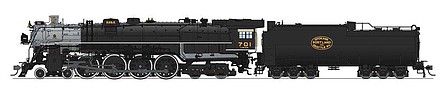 Broadway Class E-1 4-8-4 Brass Hybrid SP&S #701 Postwar N Scale Model Train Steam Locomotive #6968