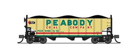 Broadway 3-Bay Hopper car Peabody Coal pack A (2) N Scale Model Train Freight Car #7162