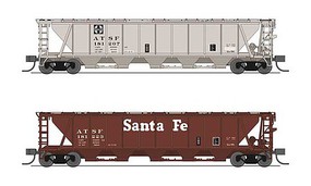 Broadway H32 Covered Hopper ATSF variety pack N Scale Model Train Freight Car #7258