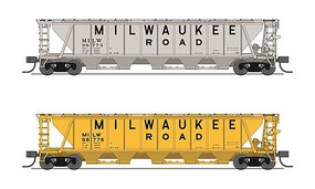 Broadway H32 Covered Hopper Milwaukee Road variety pack N Scale Model Train Freight Car #7262