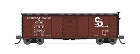 Broadway 40' Steel Boxcar 2 pack Chesapeake & Ohio N Scale Model Train Freight Car #7275